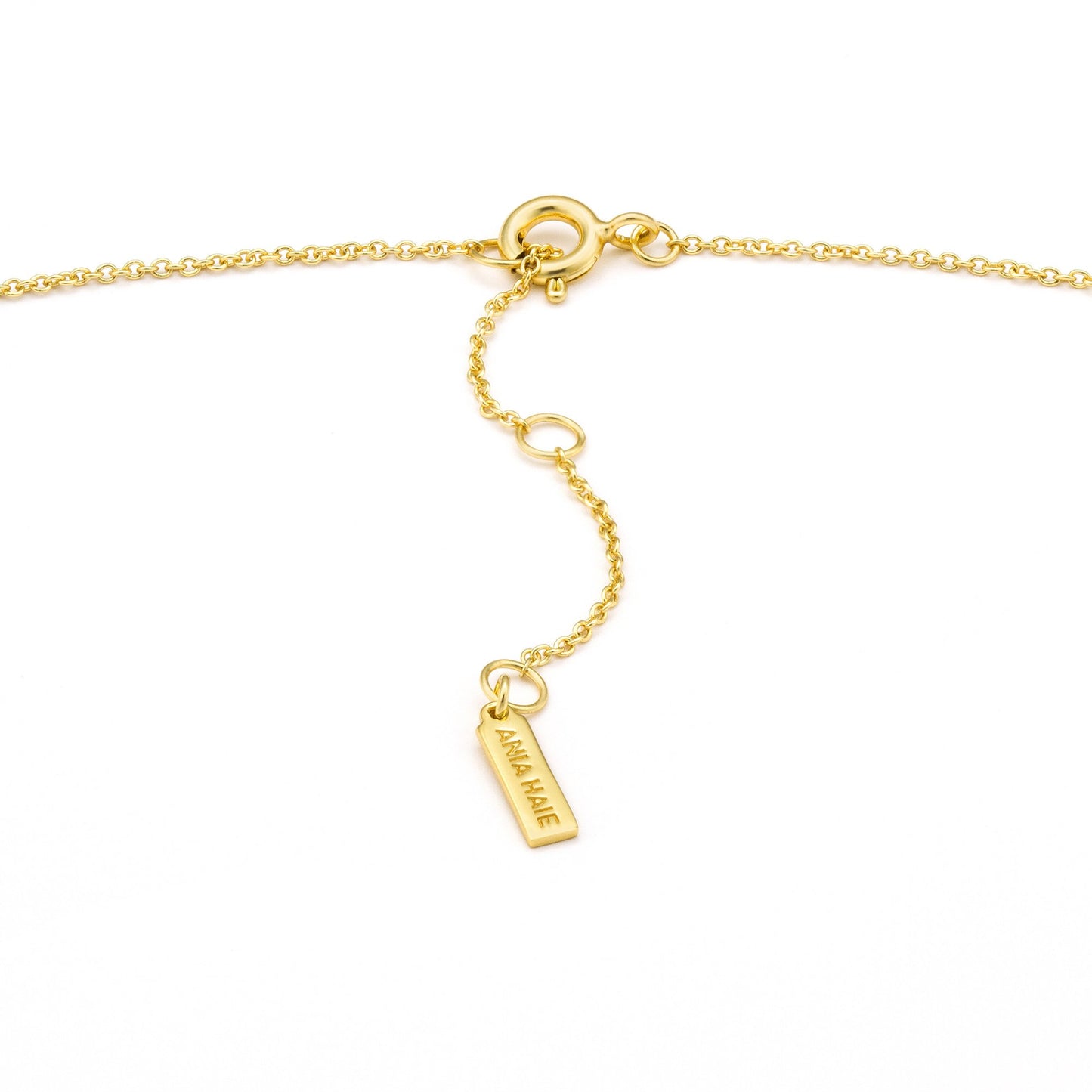 Ania Haie gold geometry mixed discs necklace close up detail view